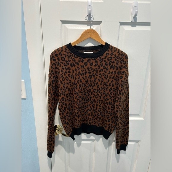 Melrose and Market Kids Knitted Pull Over Sweatshirt Animal Print XL - Picture 1 of 5
